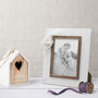 White Wooden Photo Frame With White Love Heart, thumbnail 1 of 3