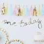 Gold One Today Babys First Birthday Backdrop Bunting, thumbnail 1 of 3