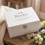 Personalised Sketch Pet Memorial White Wooden Keepsake Box 22cm | 27cm | 30cm, thumbnail 1 of 12