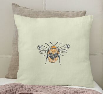 Whimsical Bumblebee Cushion Beginners Embroidery Kit, 5 of 5