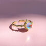 Aura Quartz Adjustable Gold Plated Ring, thumbnail 3 of 10