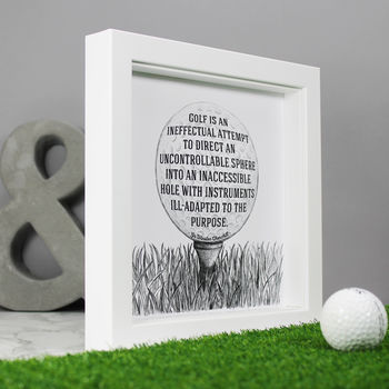 'Golf Is Ineffectual' Funny Quote Print, 2 of 2