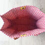 Beach Tote Bag Quilted Cotton Yellow, thumbnail 2 of 5