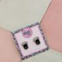 Zip Glitter Resin Studs / Sewing Lover Gift / Craft Inspired Jewellery / Fun Statement Accessories, thumbnail 2 of 4