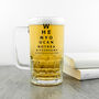 Personalised Opticians Chart Beer Glass Tankard, thumbnail 3 of 6