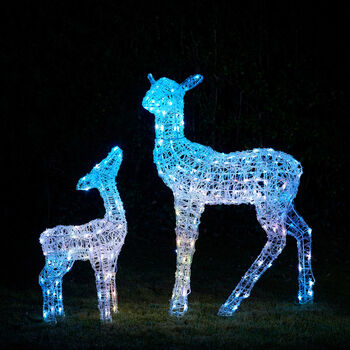 Twinkly Smart LED Outdoor Christmas Doe And Fawn, 10 of 12
