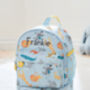 Personalised Blue Safari Mini Backpack With Compartment, thumbnail 2 of 7