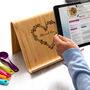 Personalised Floral Heart Tablet Or Book Stand, thumbnail 4 of 4