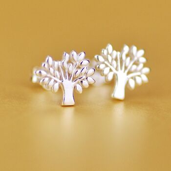 Sterling Silver Tree Of Life Stud Earrings, 2 of 6