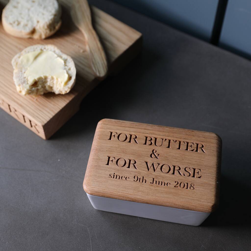 'For Butter And For Worse' Couples Butter Dish, 1 of 4