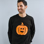 Pumpkin Unisex Halloween Sweatshirt Jumper, thumbnail 2 of 7