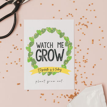10 Watch Me Grow Cress Seed Packet Favours, 3 of 5