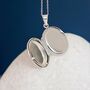 Personalised Sterling Silver Oval Locket, thumbnail 2 of 12