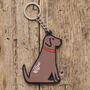 Chocolate Labrador Key Ring Personalisation Available, thumbnail 1 of 4