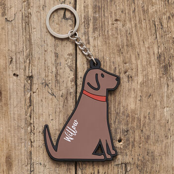 Chocolate Labrador Key Ring With Personalisation Available – Gift For Dog Lovers, 2 of 12
