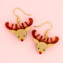 Reindeer Drop Earrings, thumbnail 2 of 3