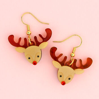 Reindeer Drop Earrings, 2 of 3