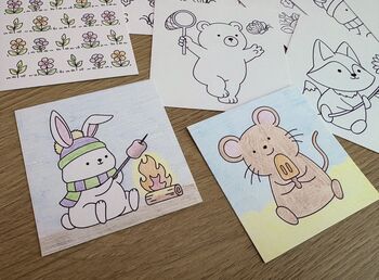 Colouring Cards, Personalised Colouring Set, 4 of 7