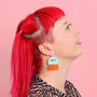 'Joyful' Colourful Acrylic Earrings, thumbnail 1 of 9