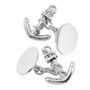 Solid Sterling Silver Anchor Cufflinks, thumbnail 2 of 5