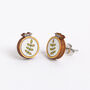Embroidery Hoop Wooden Earrings, thumbnail 2 of 4