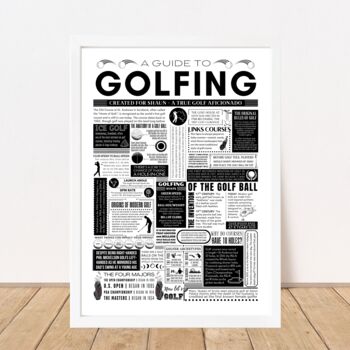 Golf Facts Print – Personalised Wall Art For Golfers, 4 of 10