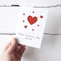 Personalised Valentine's Hearts Cut Out Card, thumbnail 1 of 3