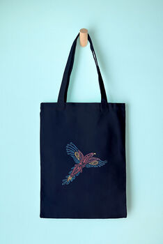 Parrot Tote Bag Embroidery Kit, 3 of 5