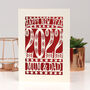 Personalised Papercut Happy New Year Card A5, thumbnail 5 of 11