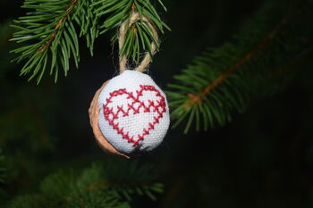 Set Of Four Christmas Handmade Tree's Decorations, 8 of 12