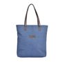 Denim And Leather Tote Bag With Liberty Fabric Lining, thumbnail 3 of 4