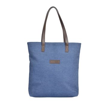 Denim And Leather Tote Bag With Liberty Fabric Lining, 3 of 4