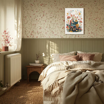 Mummy Mouse Reading Book Nursery Art Print, 4 of 4