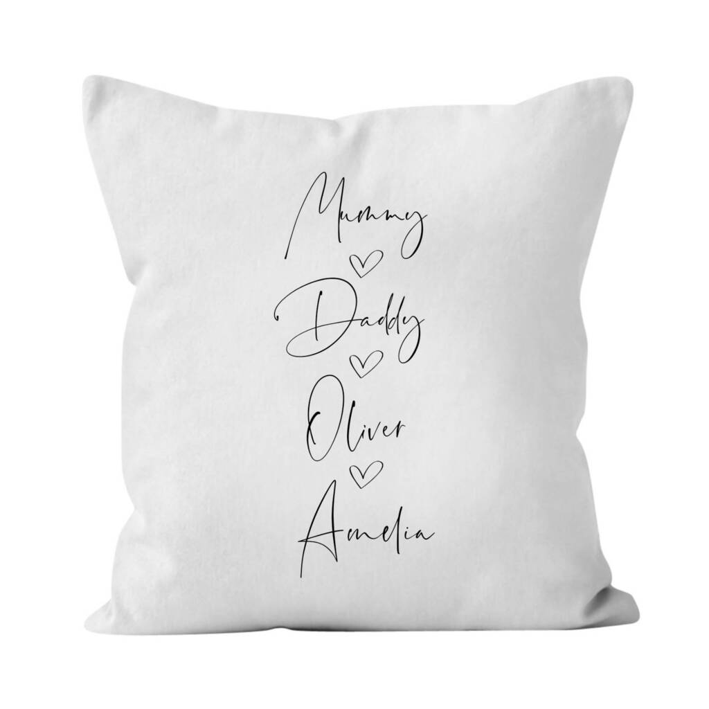 Family Name Cushion By Koko Blossom Notonthehighstreet