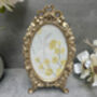 Aged Gold Oval Photo Frame 6x4 Freestanding Portrait, thumbnail 2 of 10