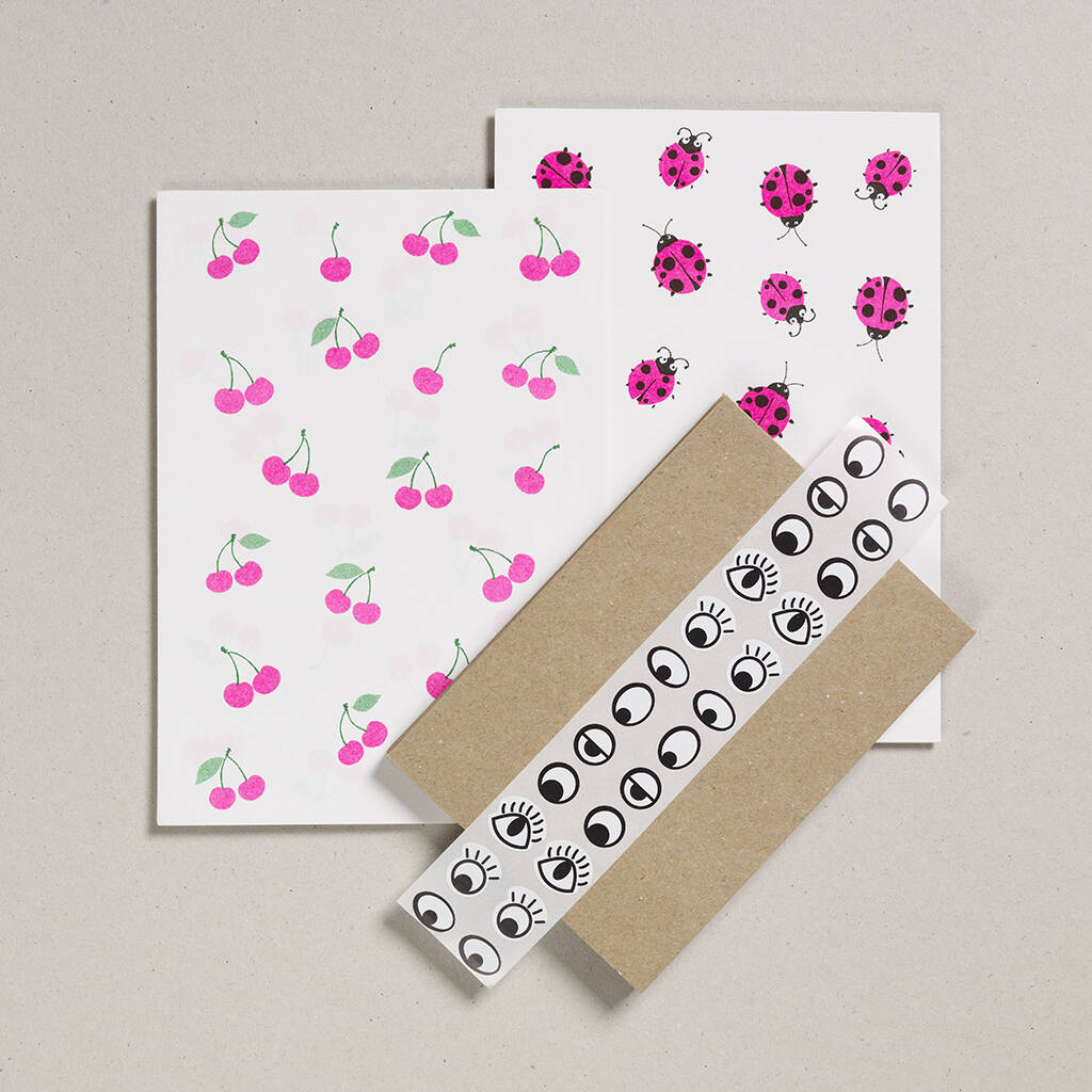 Writing Paper Set Cherry And Ladybird Design, 1 of 2