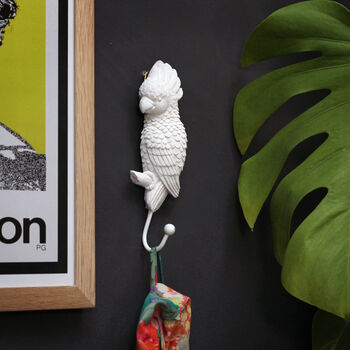 Cockatoo Wall Hooks Gold And White, 6 of 8
