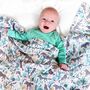 Wolf Giant Organic Muslin Swaddle Blanket, thumbnail 1 of 6