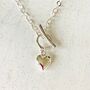 Silver Plated T Bar Heart Necklace, thumbnail 2 of 5