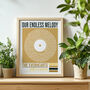 Personalised Poster Song Lyrics Print, thumbnail 1 of 5