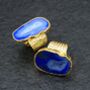 Cobalt Blue 'Mega' Gemstone Gold Plated Ring, thumbnail 1 of 3