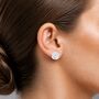 Silver Rose Studs, thumbnail 2 of 4