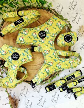 Zesty Butter Meadows Floral Dog Harness, 7 of 8