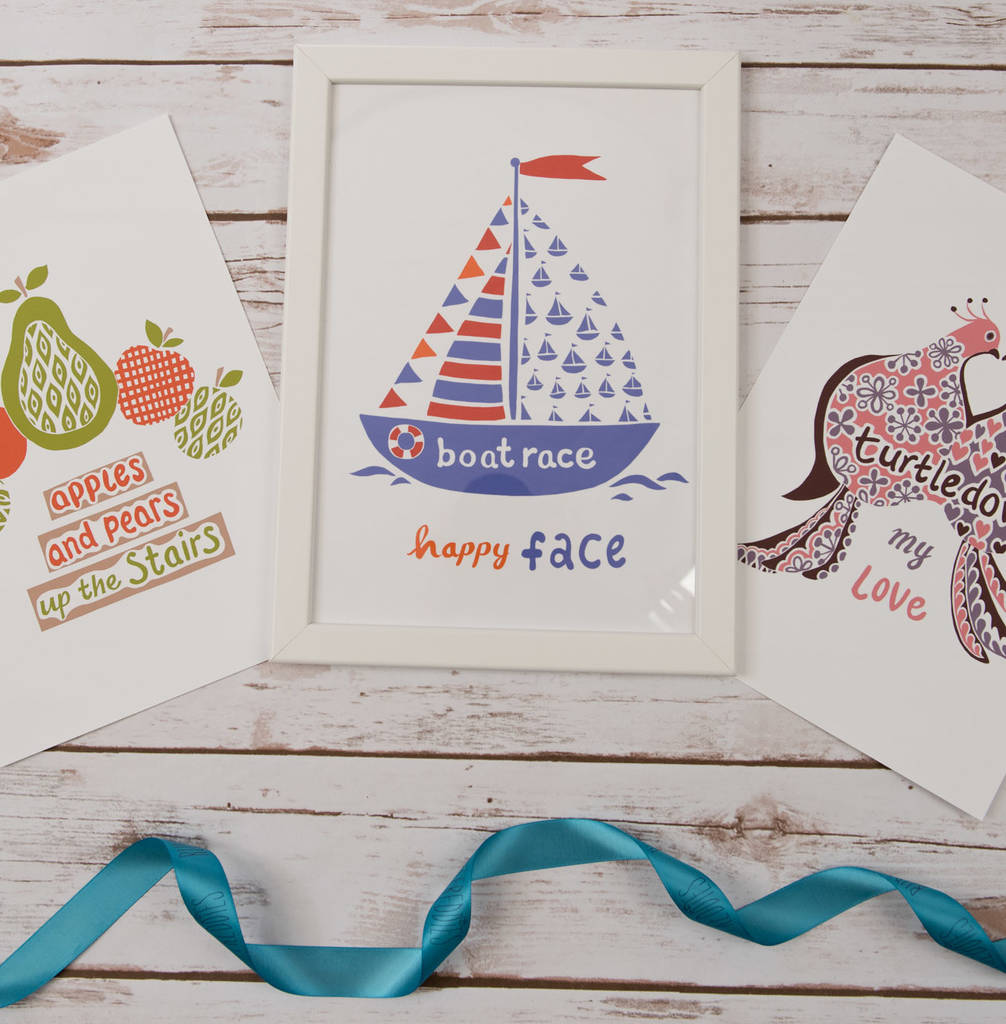 apples and pears cockney slang nursery print by ruby and freddies