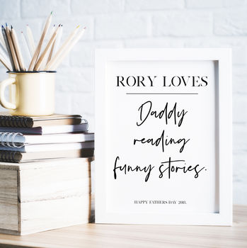 Personalised Love Daddy Print, 4 of 4