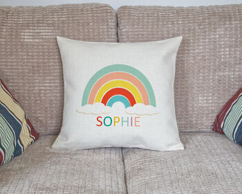 Personalised Rainbow Cushion Cover, 5 of 7