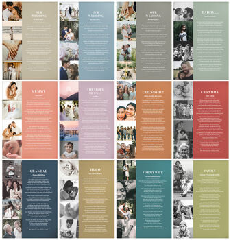 Personalised Wedding Photos And Text Art Print, 6 of 12