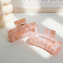 Paola Hair Claw Tortoiseshell, Pink And White Marble, thumbnail 4 of 7
