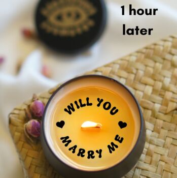 Will You Marry Me Proposal Secret Message Candle, 5 of 5