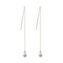 Guiding North Star Turquoise Threader Earrings Gold, thumbnail 2 of 8